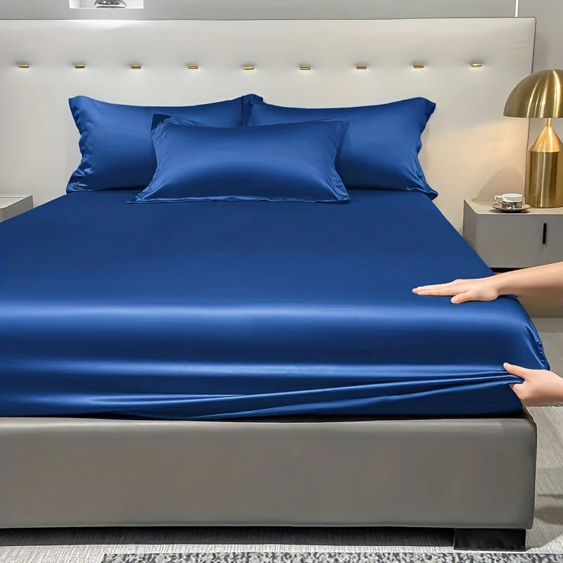SATIN DREAM - Solid Color Fitted Sheet - Silky Smooth, Every Single Night