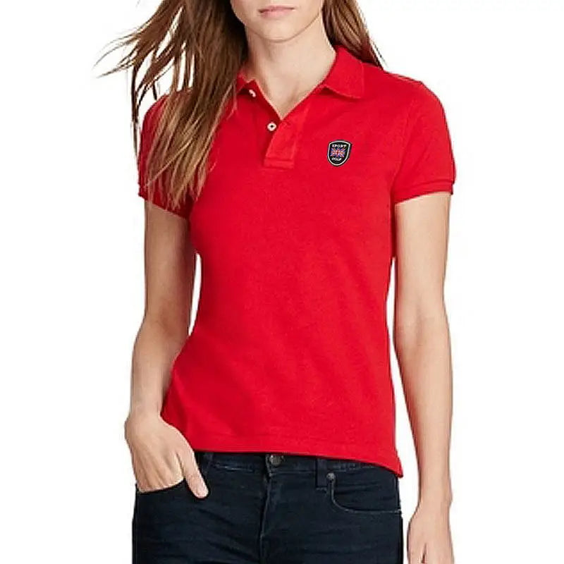 Fashion Clothing Polos Femme Summer Womens Polo Neck Shirt Short Sleeve Lapel Womens Tees Casual Sportwear Cotton Ladies Tops