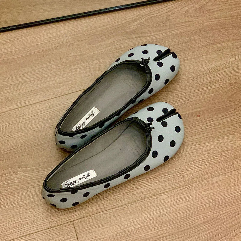 Women Flats Tabi Ninja Shoes Woman Ladies Microfiber Leather Comfy  Flats Split Toe Slippers Soft Bottom Loafers Solid Brief La
