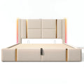PLATFORM BED WITH STORAGE - Hydraulic Lift, Channel Headboard - Easy Nights