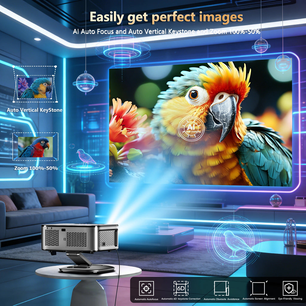 4K Home Cinema Projector Google TV 360° Rotation BT5.4