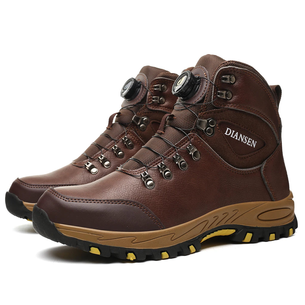 IRONGUARD - Men's Safety Work Shoes - Steel Toe, Puncture-Proof, Waterproof, Rotating Button