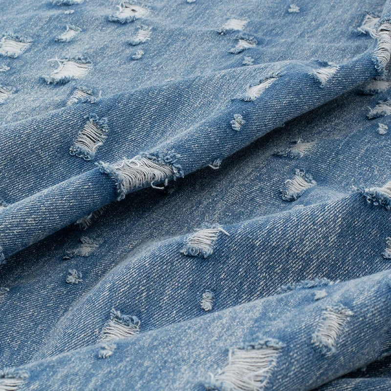 JACQUARD DENIM FABRIC - 100% Cotton, 333g/m², 150cm Wide - Raw Craft
