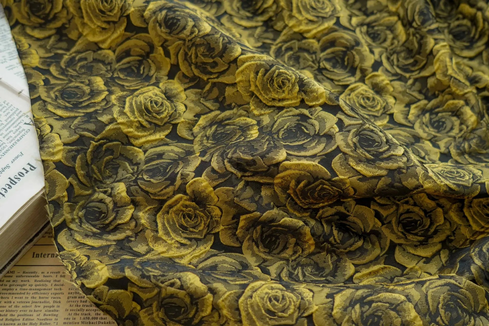 3D Rose Jacquard Fabric – 160cm Wide, 10 Colors