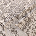 Newspaper Print Cotton Linen Fabric – by the Meter