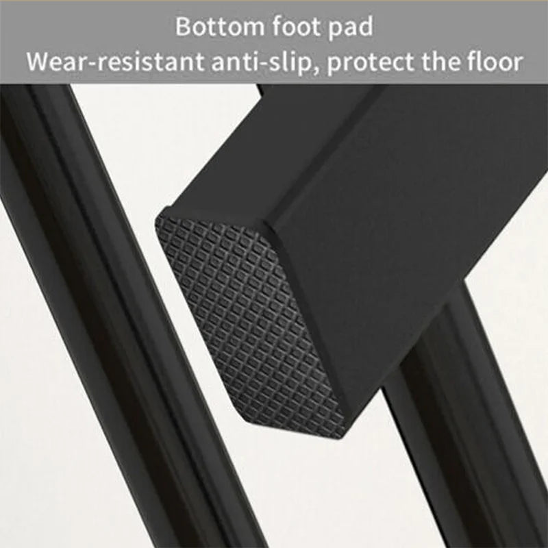 Double Rail Standing Clothes Rack – Black/White, 110x54x145cm