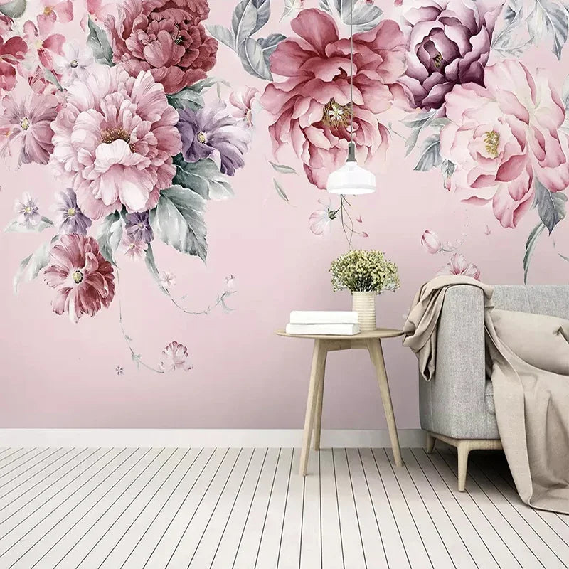 PASTORAL FLOWER MURAL - Custom Size - 7 Material Options