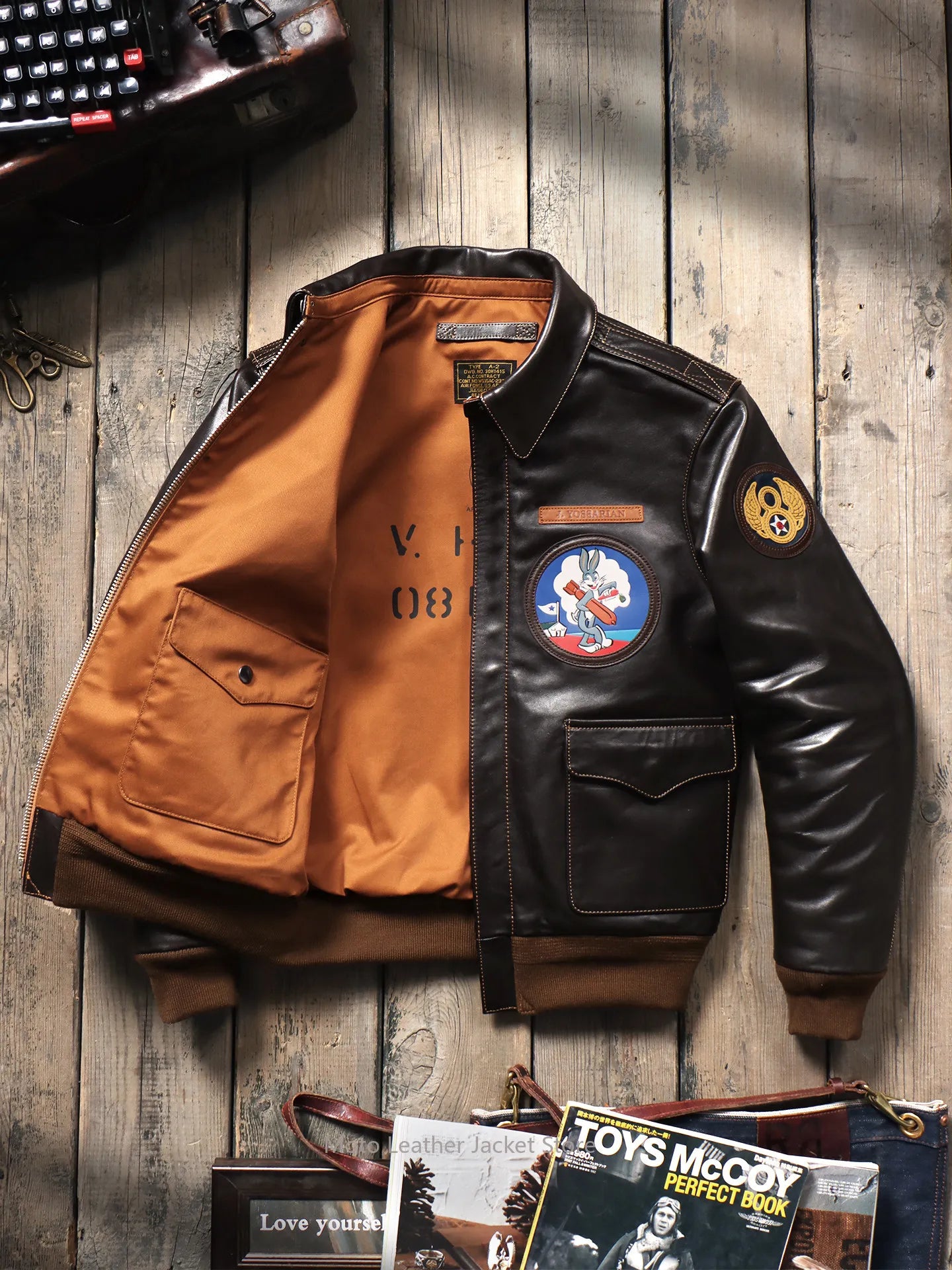 A2 MEMPHIS - Men's Genuine Horsehide A2 Vintage Leather Jacket - S–5XL
