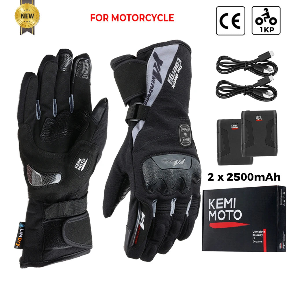 Rechargeable Heated Gloves - Three Heat Levels - Winter Warmth