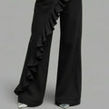 KIDCRKJ Spring American Style Loose Irregular Splicing High Waisted A-line Wide Leg Jeans For Women Spring 2026 New