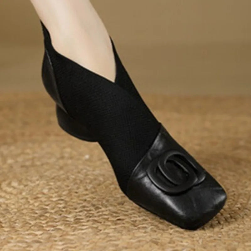 Mesh Chelsea Boots – Square Toe Breathable Slip-On