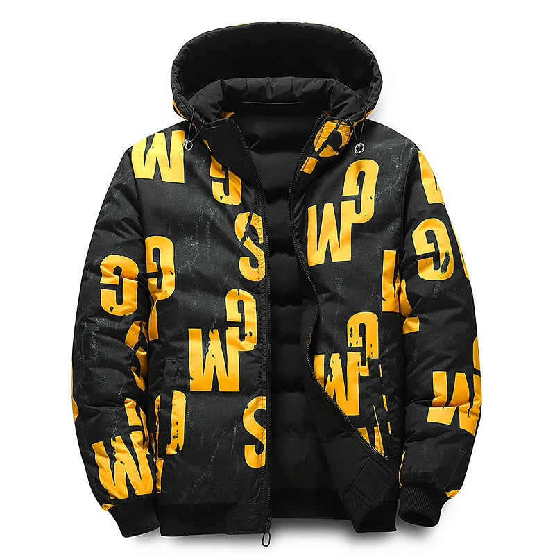 Winter Padded Jacket - hooded warmth - casual outdoor