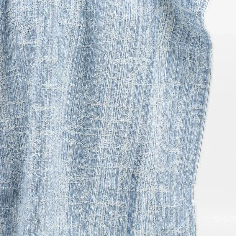 WASHED DENIM FABRIC - 85% Cotton Blend, 265g/m² - Thick Weave