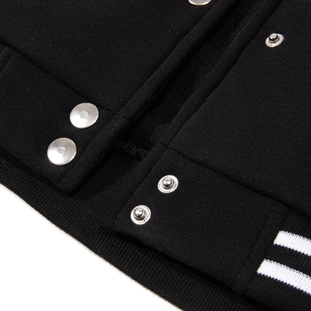 LAND OF DREAMS - Men's Retro Baseball Fleece Jacket - Stand Collar Varsity Coat