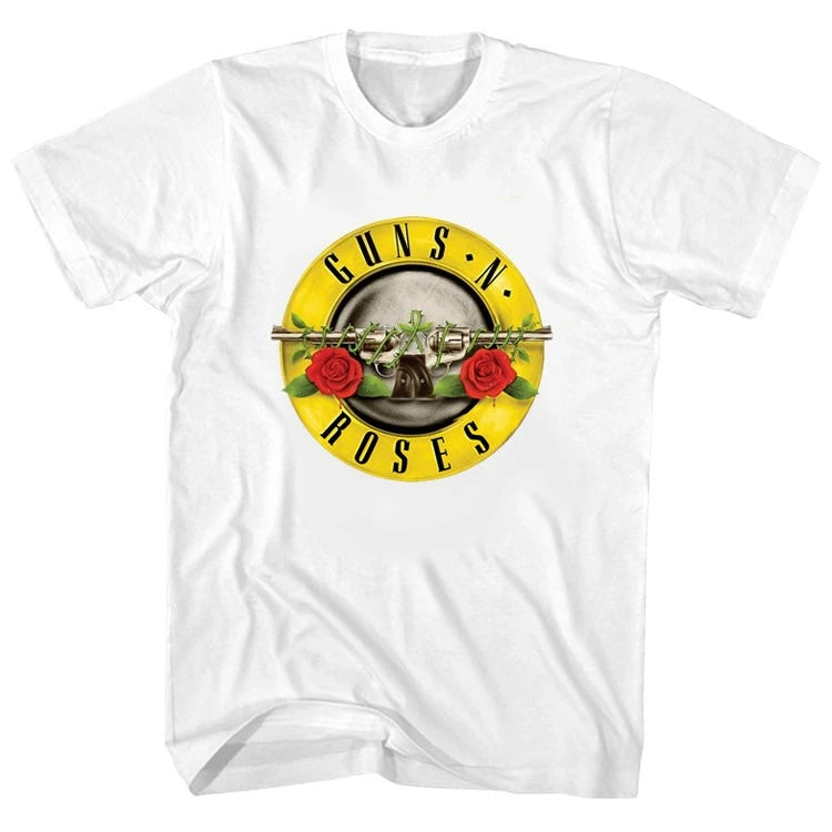 Guns N' Roses T-Shirt - Pistol Rose Rock Band Vintage Tee
