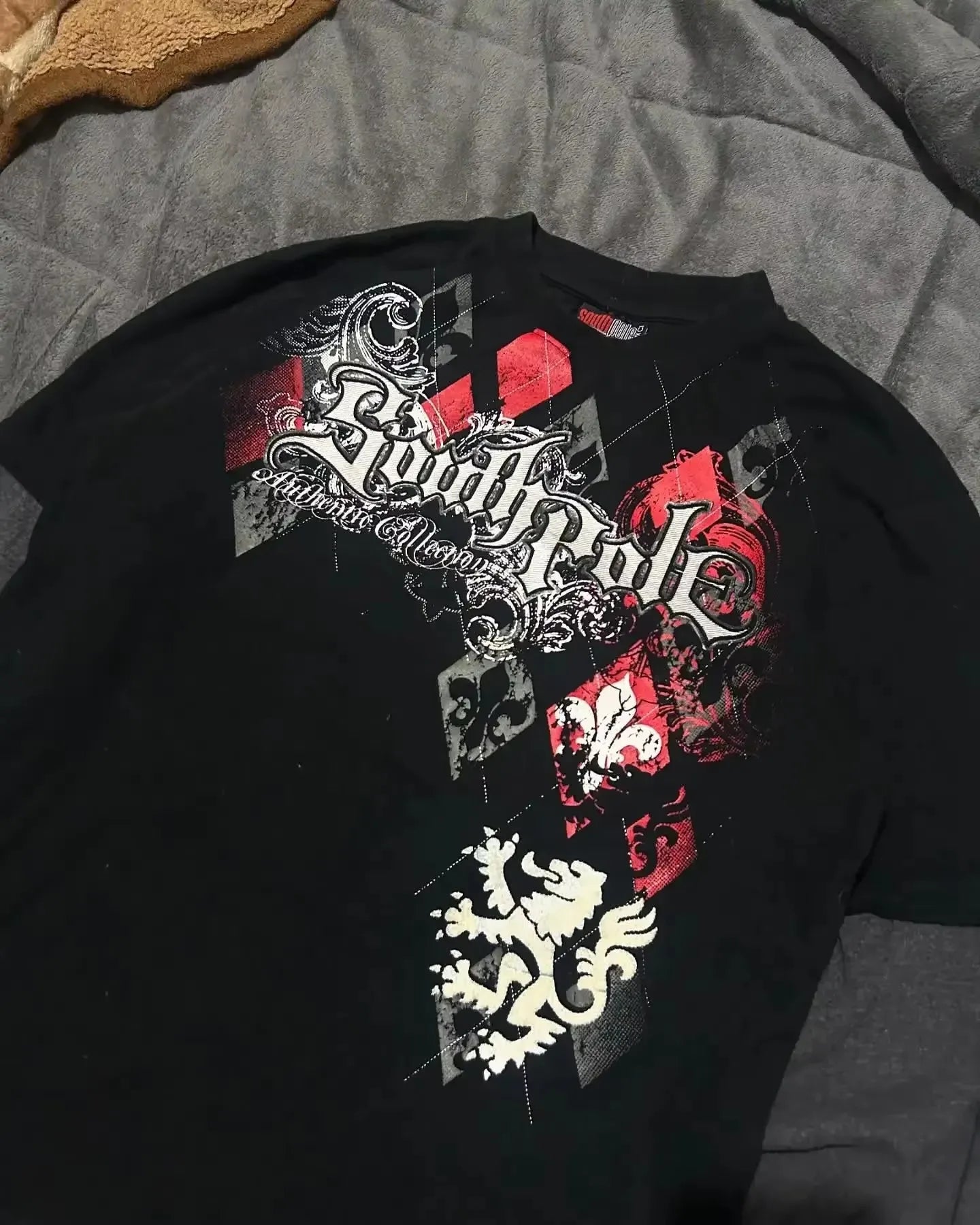 High Street Southpole Short Sleeve Women Y2K Graphic Print Oversized T Shirt Harajuku Gothic Round Neck Cotton Short Sleeve Tops