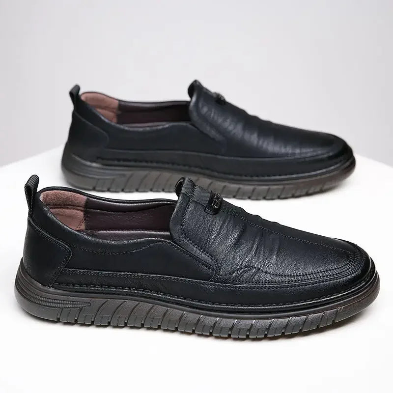 PENNY CLASSIC - Men's Retro Penny Loafer Genuine Cowhide Leather Shoes - Slip-On Casual Club Party Shoes
