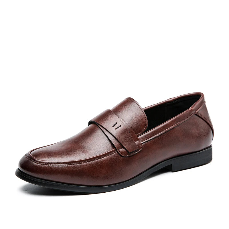 EASY STEP - Classic PU Leather Loafers - Slip Into Something Smarter