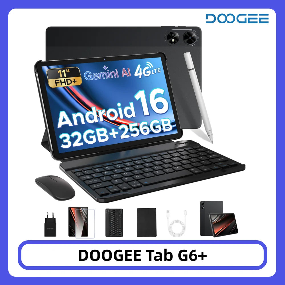 DOOGEE Tab G6+ 11" - 4G LTE Tablet + Full Work Kit