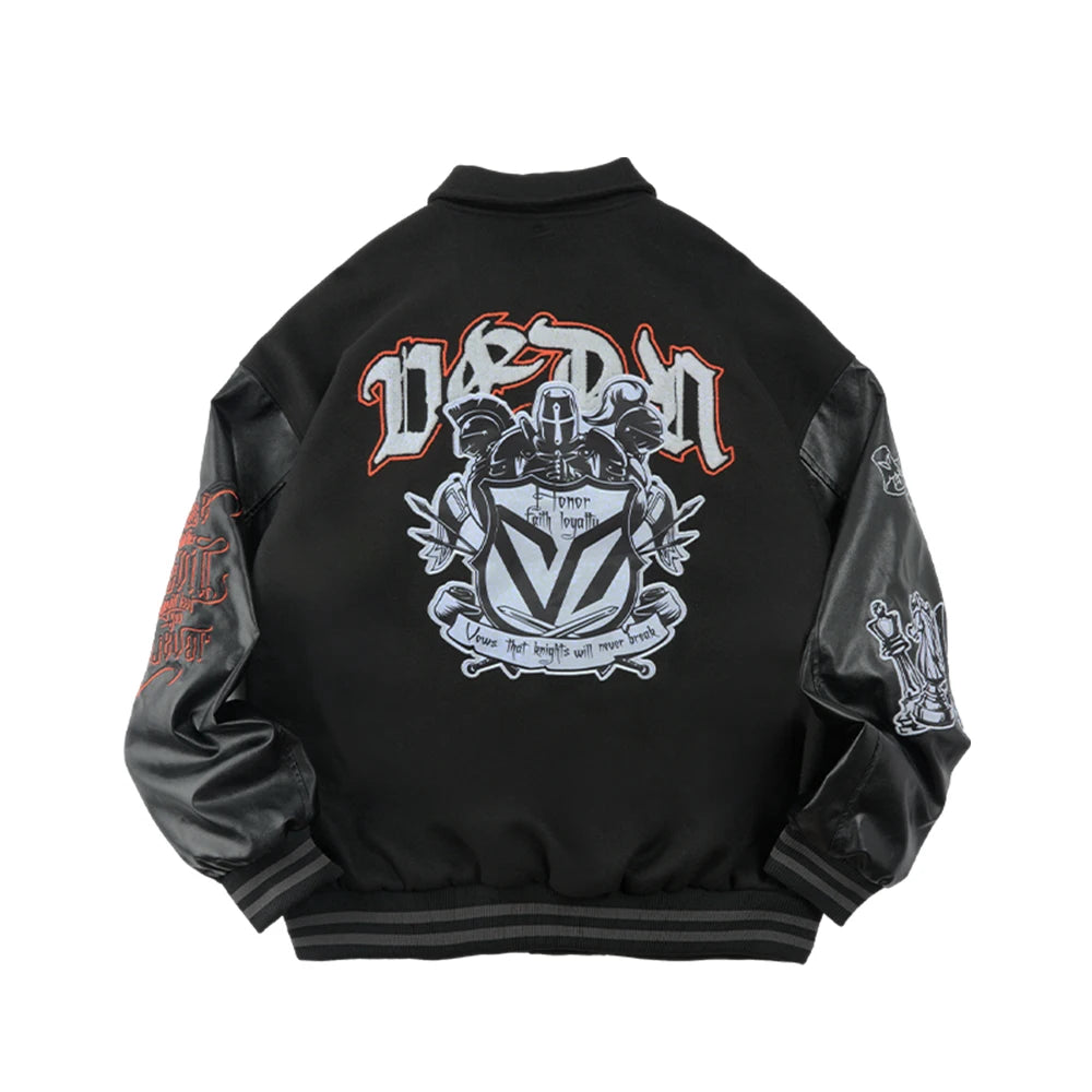 EMBROIDERY BOMBER - Men's Heavy Embroidery Baseball Bomber Jacket - 2 Colors, S–XXXL