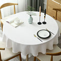 ROUND COTTON-LINEN TABLECLOTH - 8 Colors, 10 Sizes - Modern Table Setting
