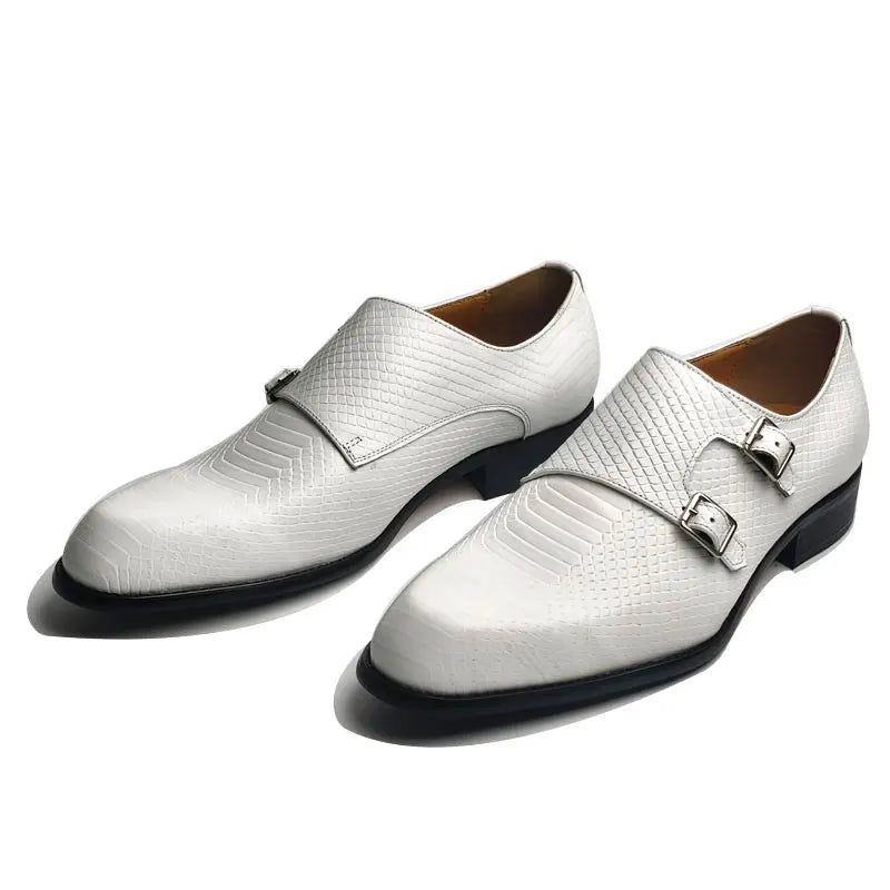 MONK FORMAL - Men's Genuine Leather Monk Strap Oxford Shoes - Business Formal