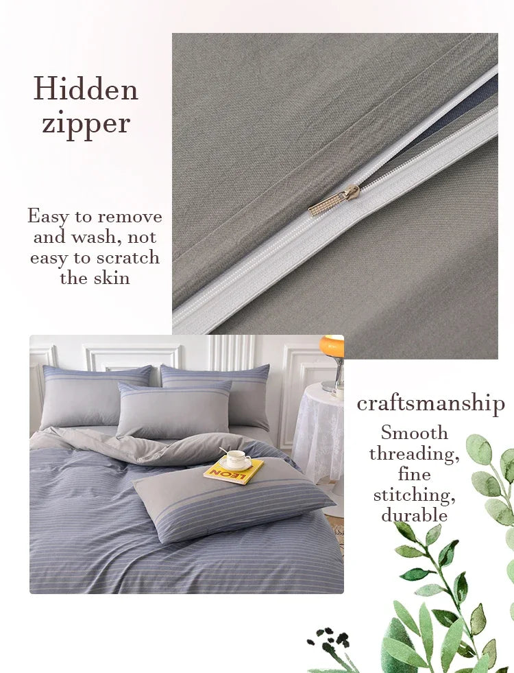 WOVEN ELEGANCE - Yarn-Dyed Duvet Cover - Soft, Fadeless & Hotel-Quality