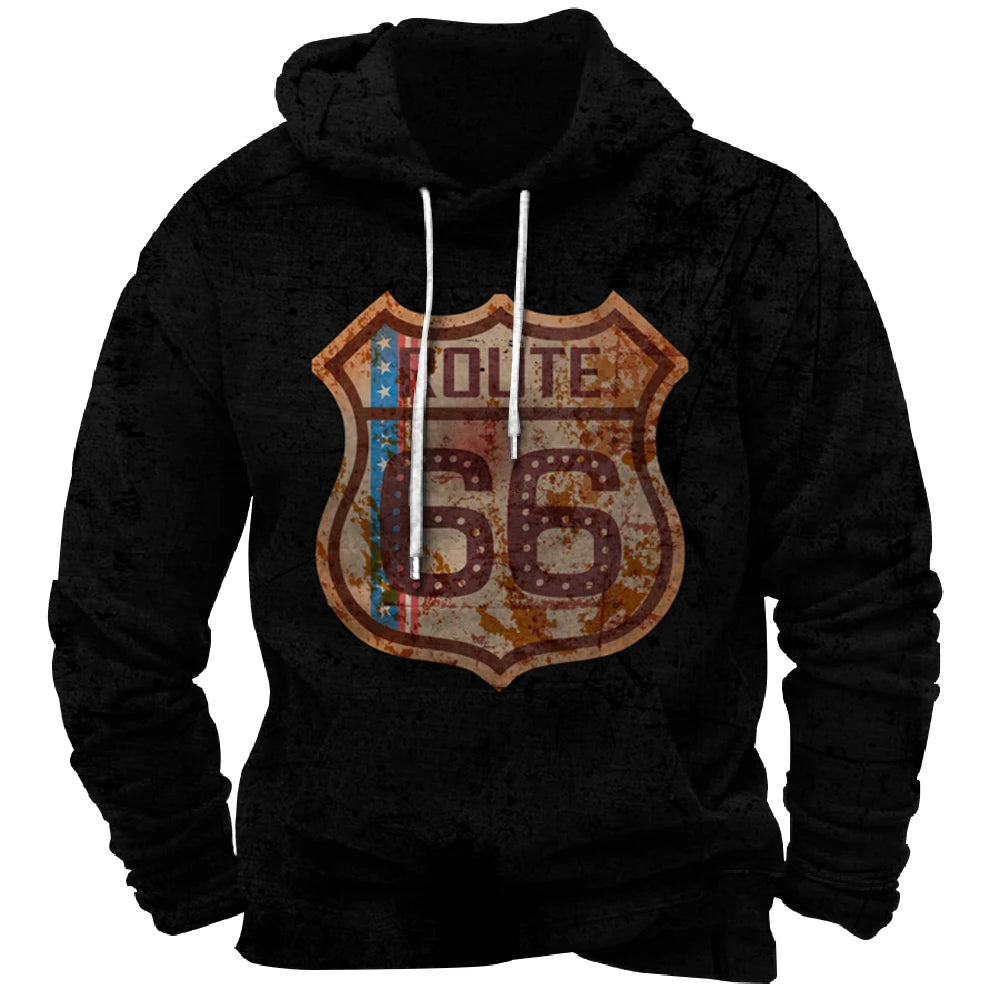 Route 66 Hoodie - 3D print - streetwear