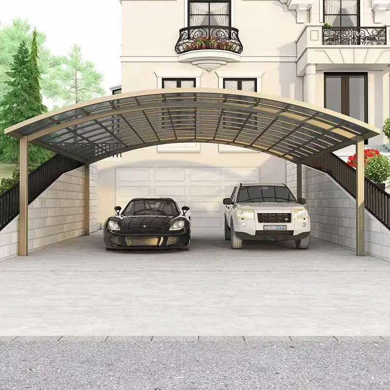 ALUMINUM CARPORT - Custom Size & Color, Acrylic Canopy - Outdoor Vehicle Cover