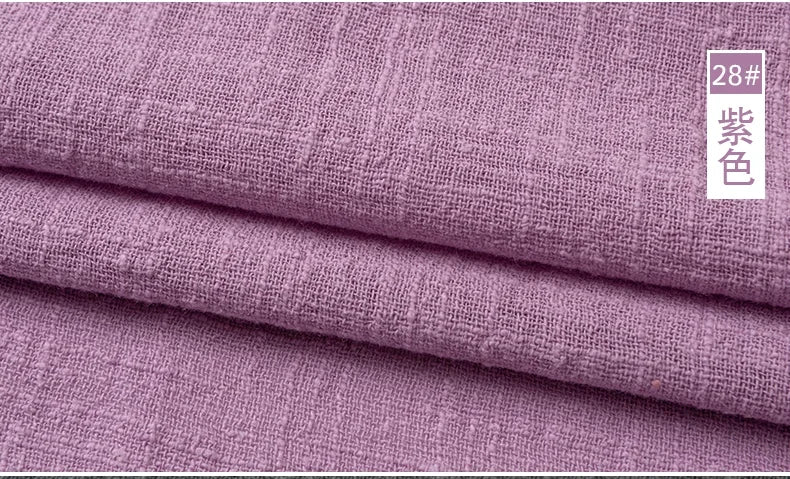 Soft Thin Linen Cotton Fabric Solid Color Organic Material Pure Natural Flax For Sewing Handmade Clothes Patchwork Fabric