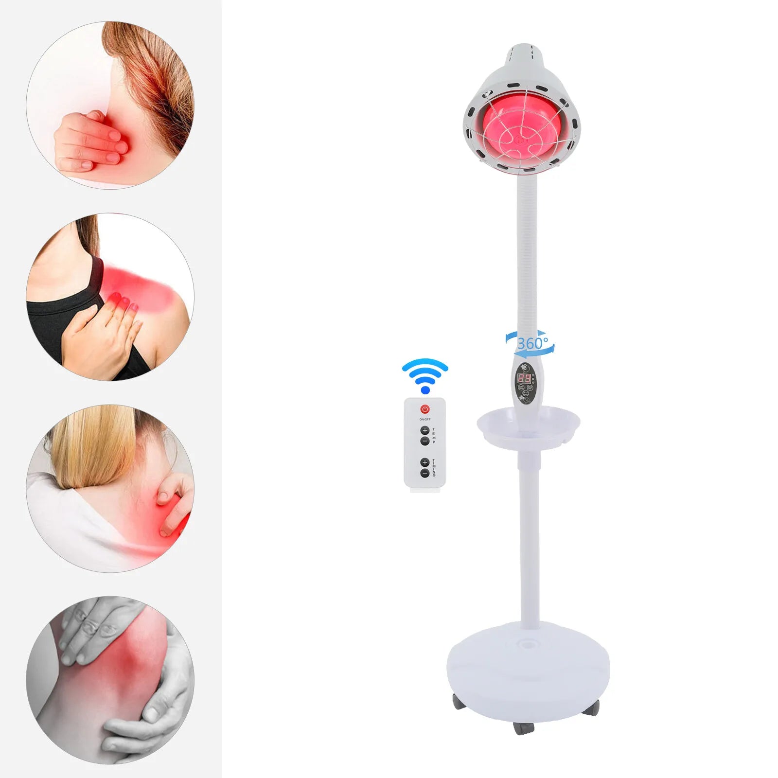 Infrared Heat Lamp 275W – 360° Rotatable with Timer