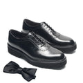 Men's Cowhide Oxford Elevator Shoes Height Increasing 4.5cm - Business Casual EU 38-46