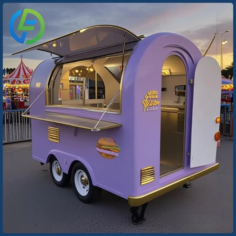 Support Customized Food Truck – New Design Mobile Stainless Round Trailer