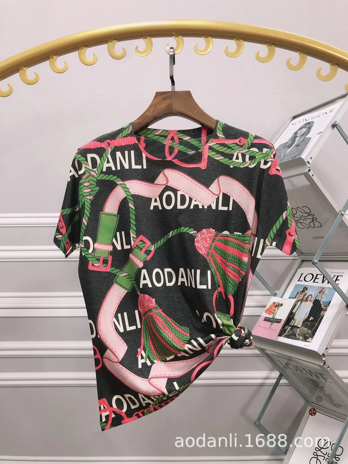 2025 Cartoon Printed T Shirts Women Clothes Vintage Style Casual Horse Pattern Female Short Sleeve Summer Tops Женская Одежда