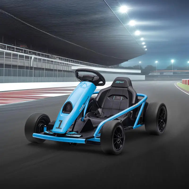 ELECTRIC GO-KART - 8–12 Years, Seat Belt - Kids' Track Fun