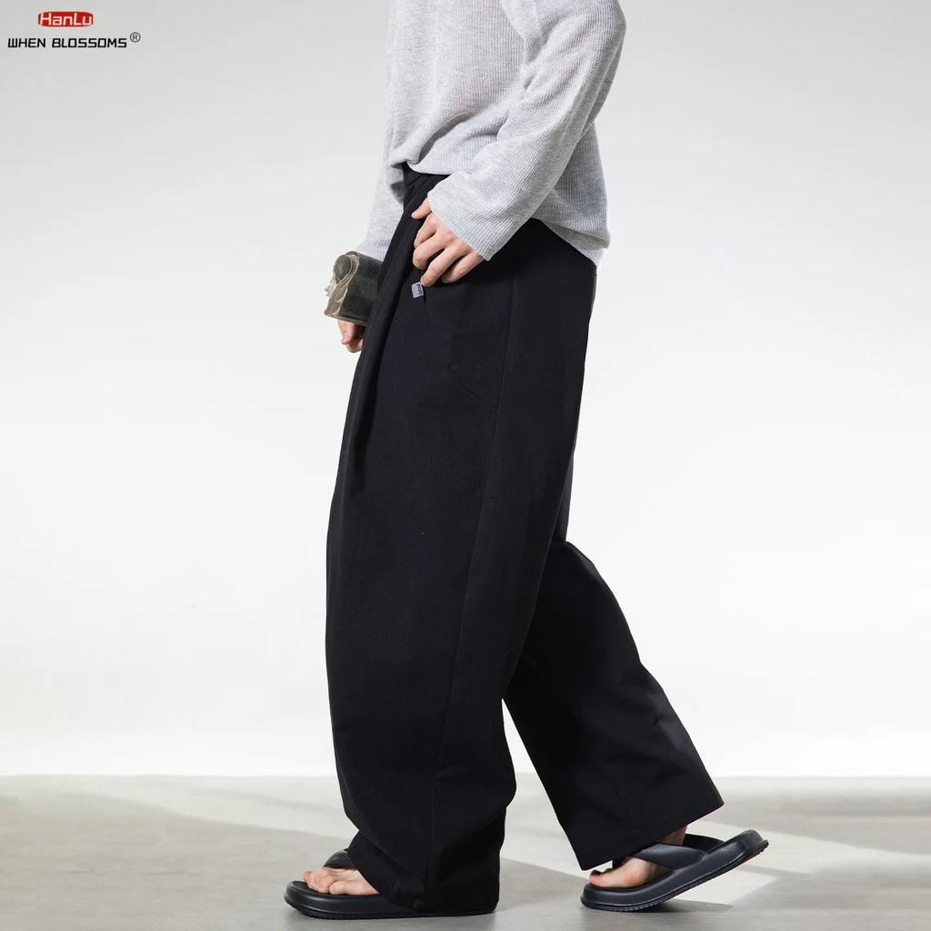 OLD PLEAT - Men's Pleated Wide Leg Trousers - Old Money Never Goes Out
