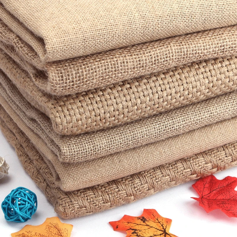 Natural Burlap Jute Fabric – 150x50cm, 7 Colors