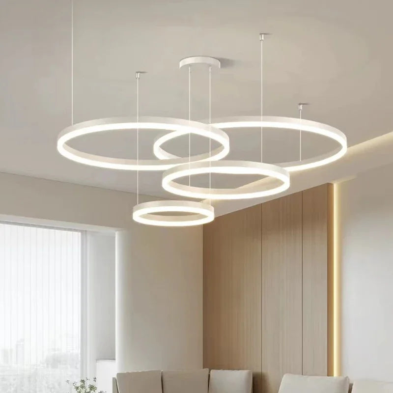 Modern Ring Ceiling Chandelier – LED Dimmable