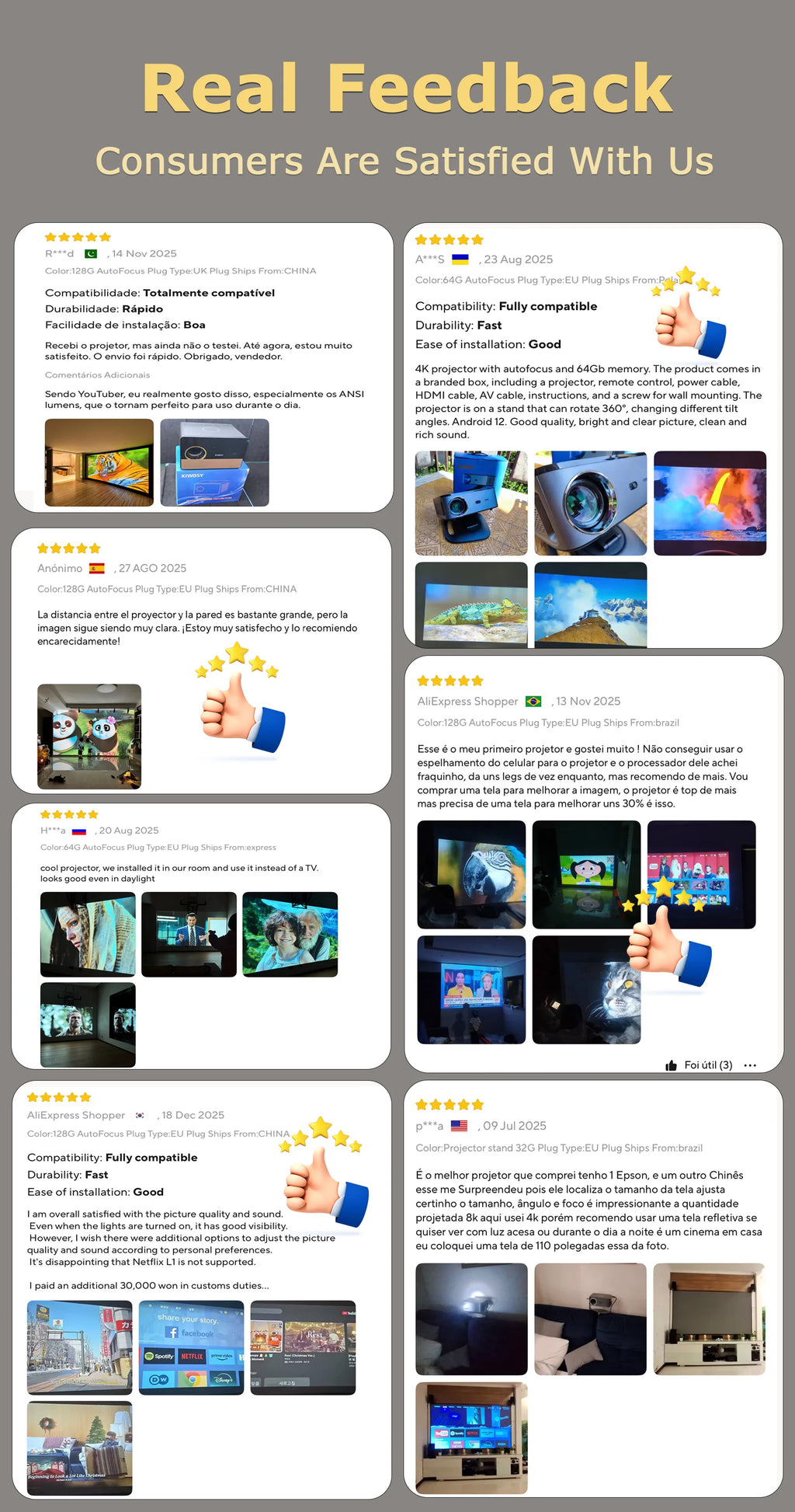4K Home Cinema Projector Google TV 360° Rotation BT5.4