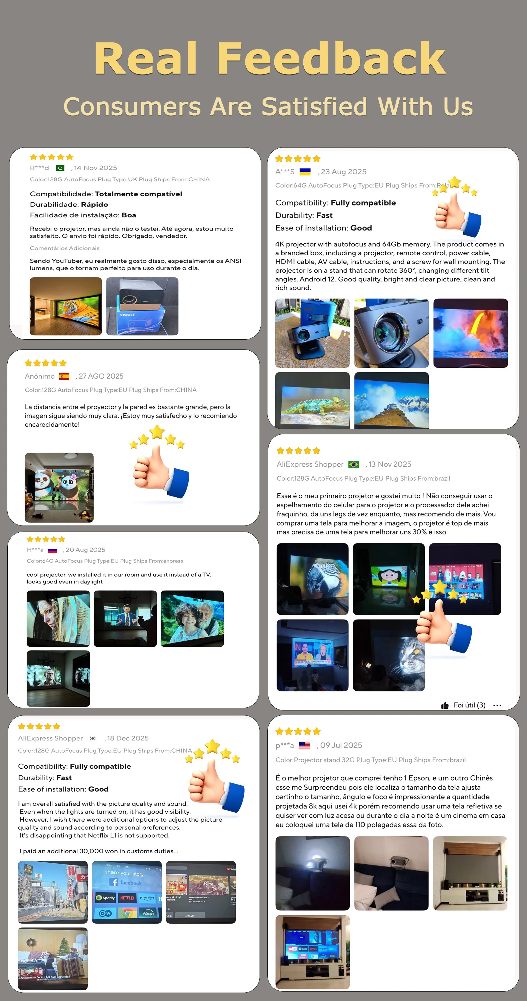 4K Home Cinema Projector Google TV 360° Rotation BT5.4