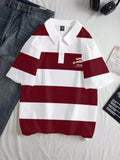 The new men's short-sleeved POLO shirt for summer 2025 is casual, fashionable, and soft, with 3D striped pattern printing