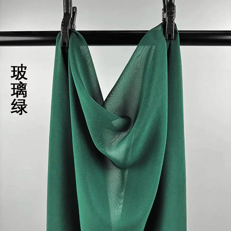 100D CHIFFON FABRIC BY THE METER - Soft Woven Sheer, 55 Colors - Make It Yours