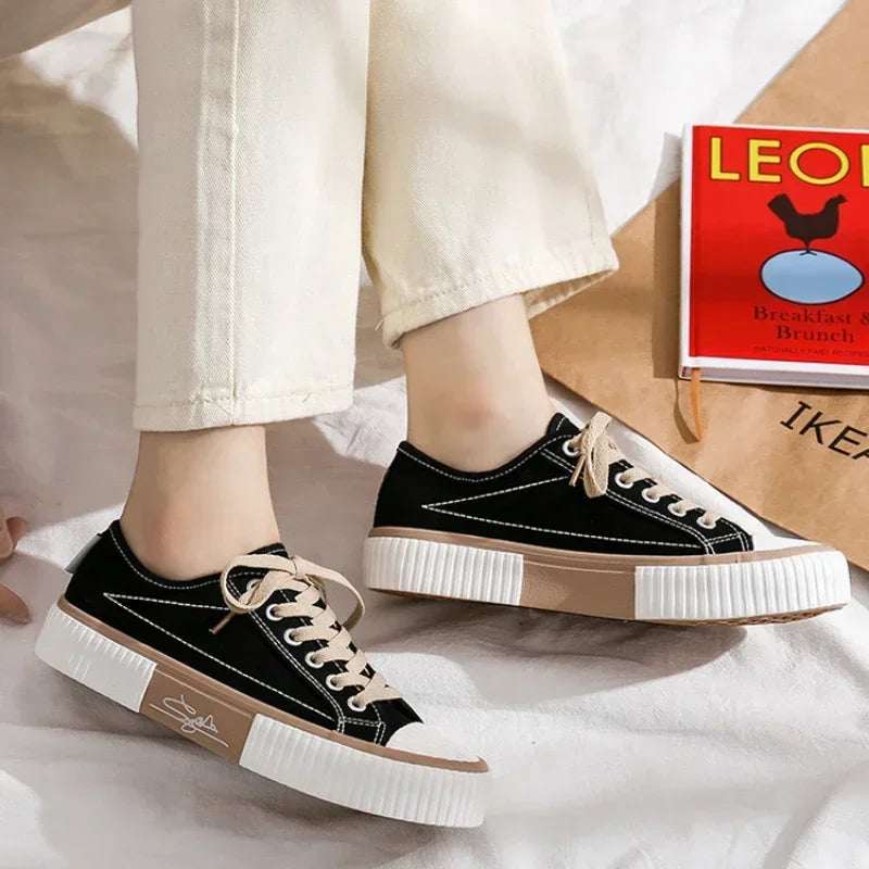 STREET FLEX - Men's Canvas Vulcanized Sneakers - Lightweight Casual Walking Shoes