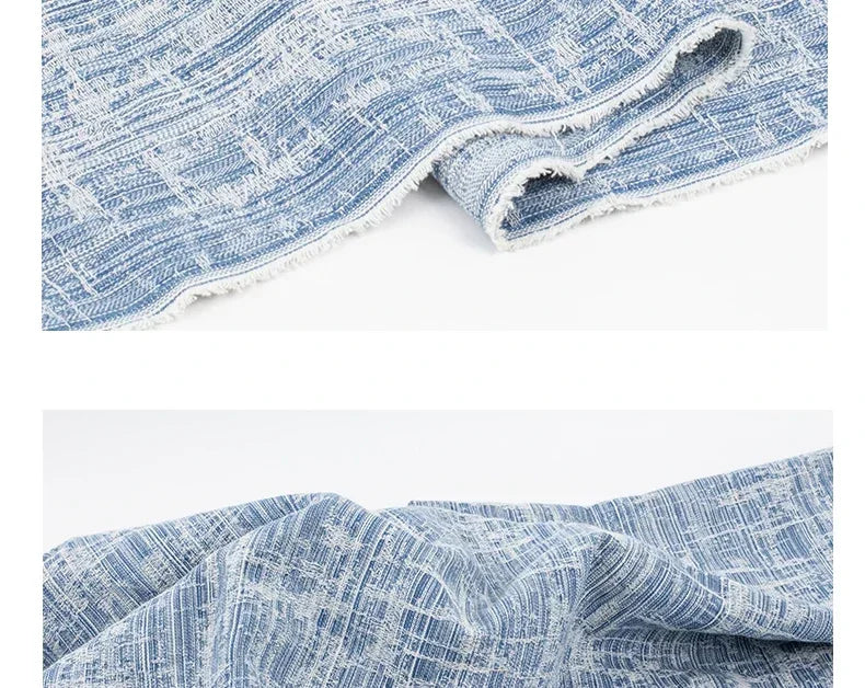 WASHED DENIM FABRIC - 85% Cotton Blend, 265g/m² - Thick Weave