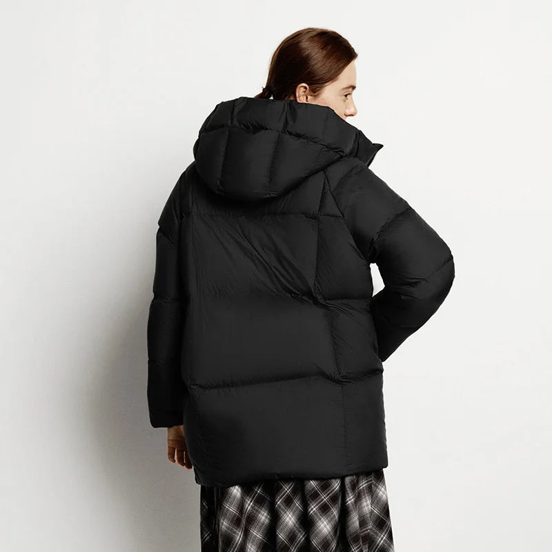 Semir Hooded Down Jacket - 90% Duck Down Mid-Length