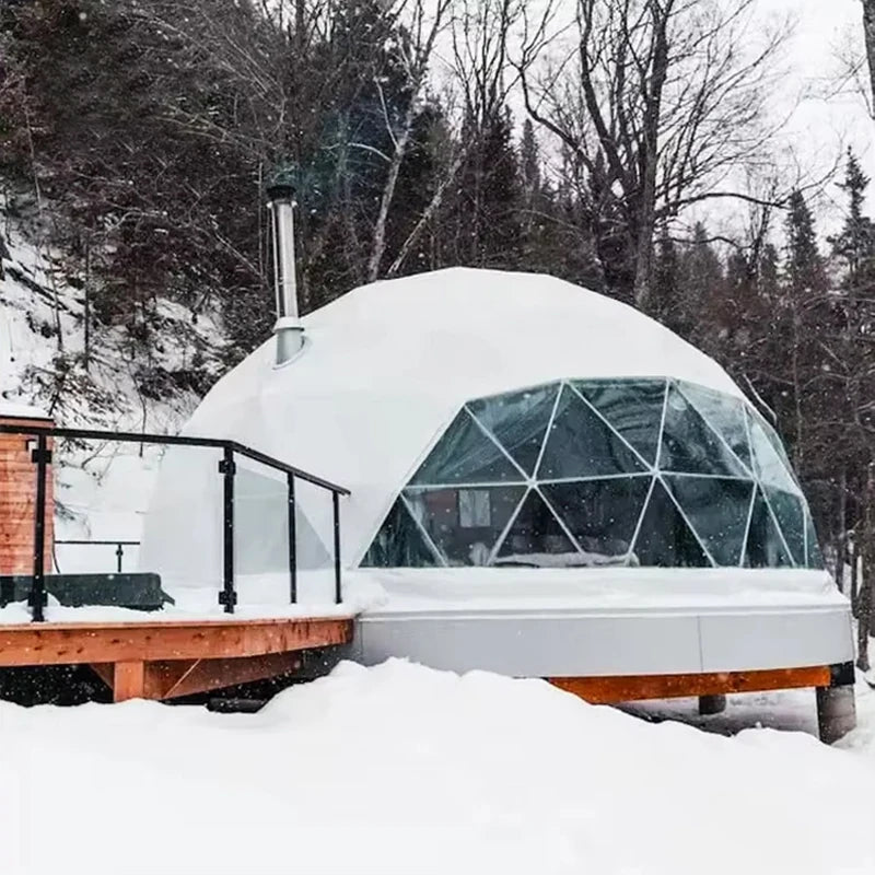 Premium PVC Geodesic Dome Tent All Season Waterproof Luxury Outdoor Shelter
