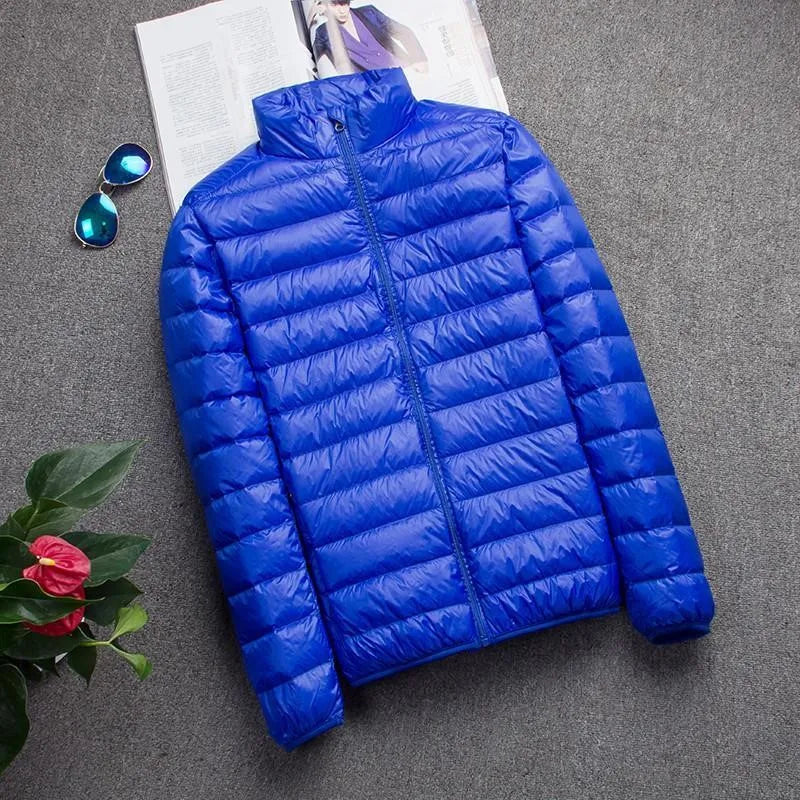 DUCK LIGHT - Men's Ultralight Down Jacket - 12 Colors, Stand & Hood, M-5XL