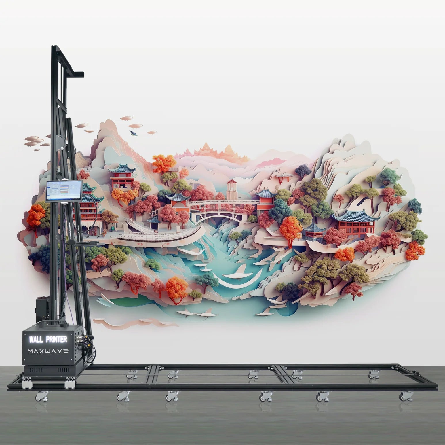 MAXWAVE WALL & FLOOR UV PRINTER - 2-in-1 Vertical - CMYK+W 7 Color