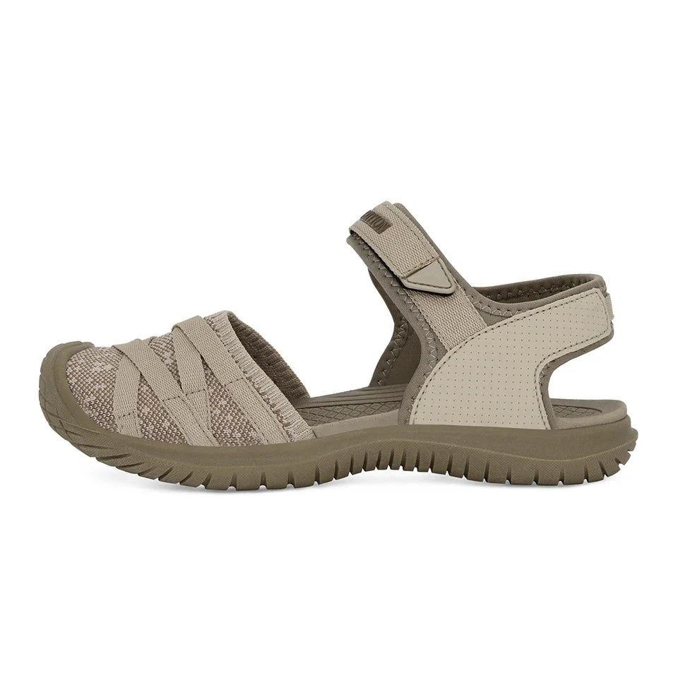 GRITION Women Sandals Casual Outdoor Shoes Closed Toe Flat Heels Elastic Fabric New Fashion 36-41 Ladies Trekking Hiking Sandals