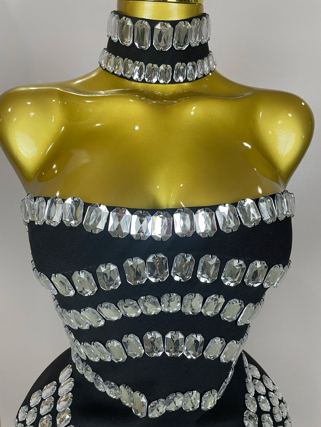 Women 2025 Sparkly Rhinestones Bodycon Strapless Mini Bandage Dress Backless Fashion Evening Party Club Luxury Birthday Dresses